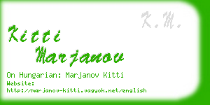 kitti marjanov business card